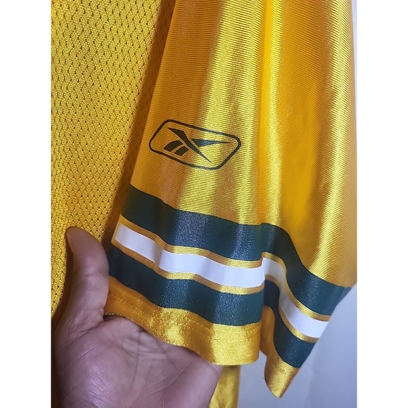 Brett Favre #4 Green Bay Packers Reebok  Football Jersey Men's Medium Yellow - Picture 6 of 8